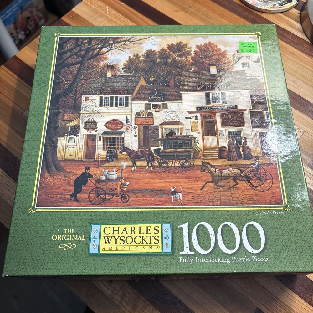 Charles Wysocki's Americana 1000 Piece Puzzle On Main Street